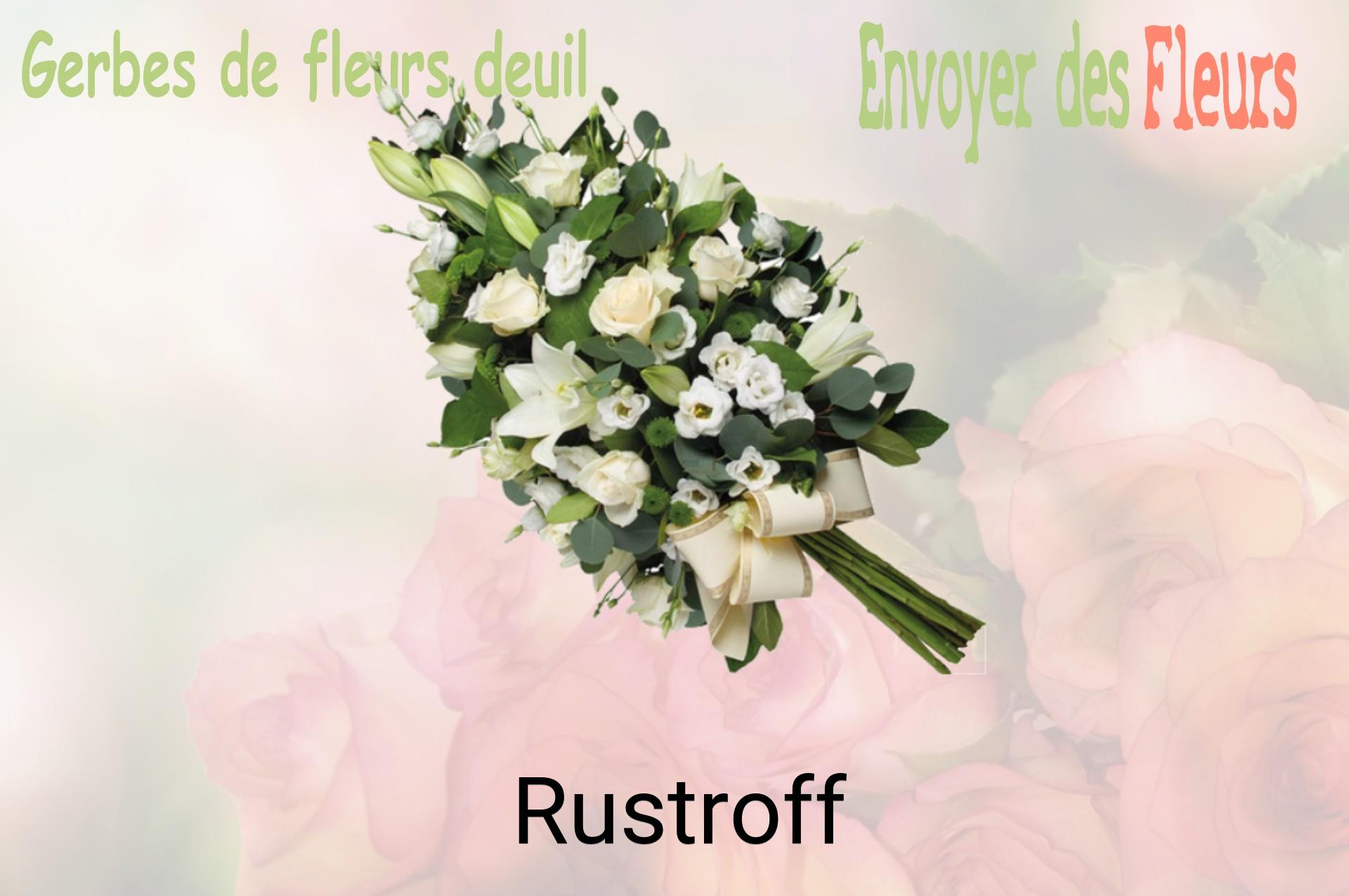 Gerbe de fleurs de deuil livrée à Rustroff